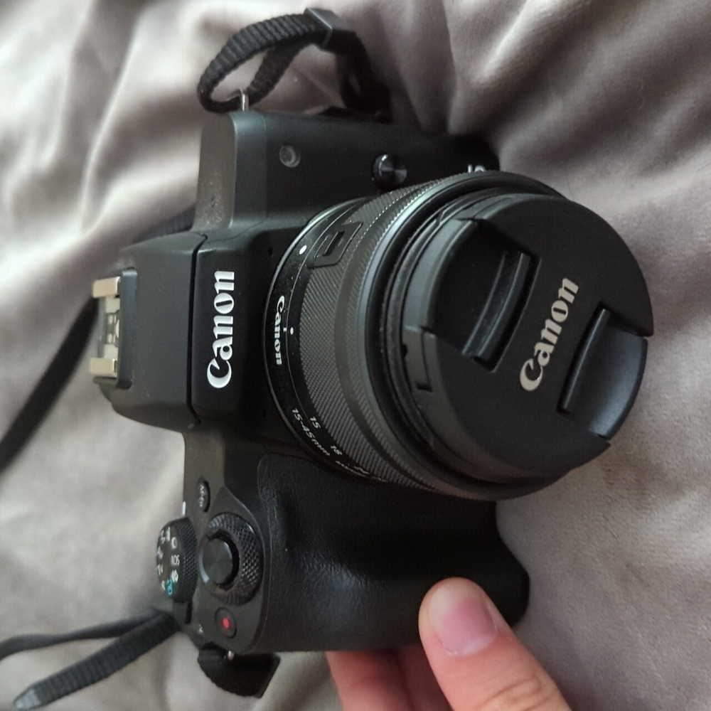 Canon EOS M50 Mark II Mirrorless Digital Camera with 15-45mm Lens.